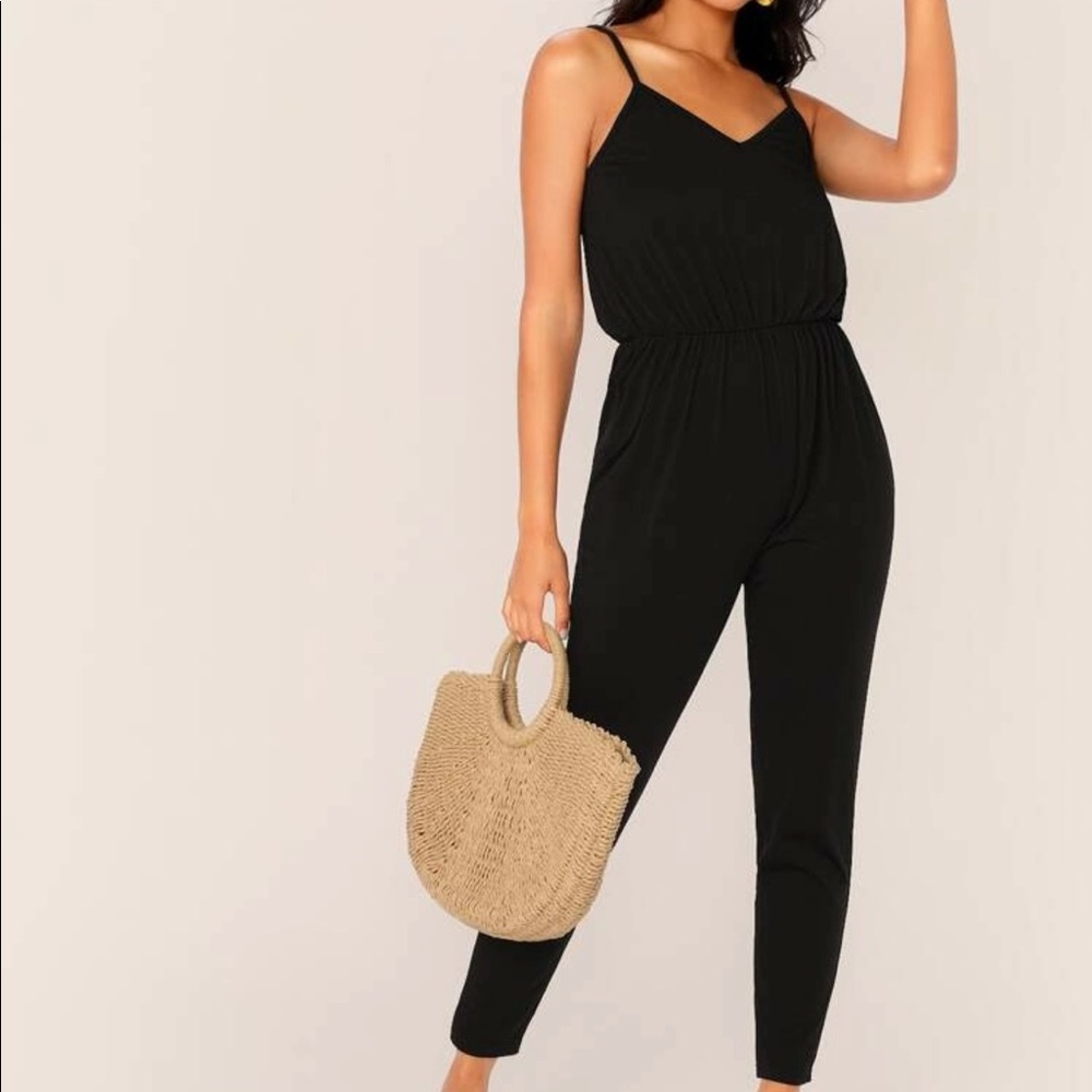 Blouson V-Neck Cami Jumpsuit